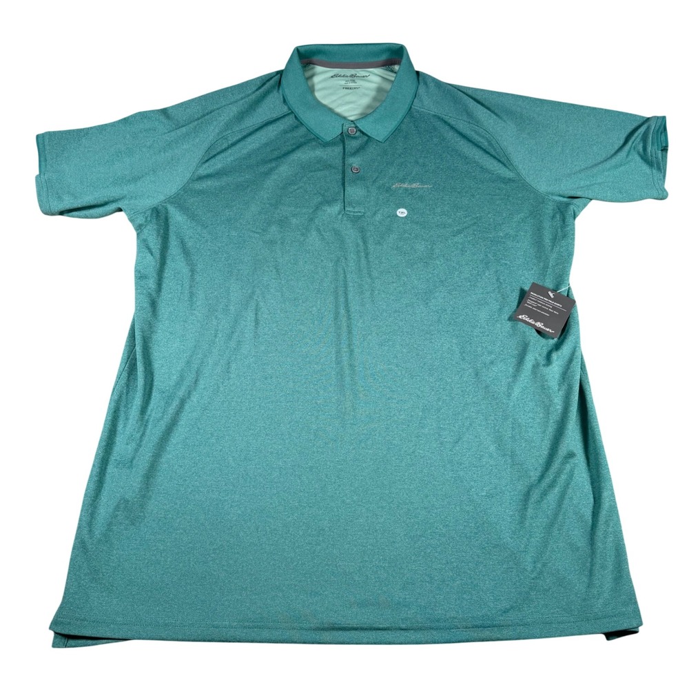 Eddie Bauer Resolution Pro Polo Men TXL Reef Green FreeDry Performance Shirt NEW